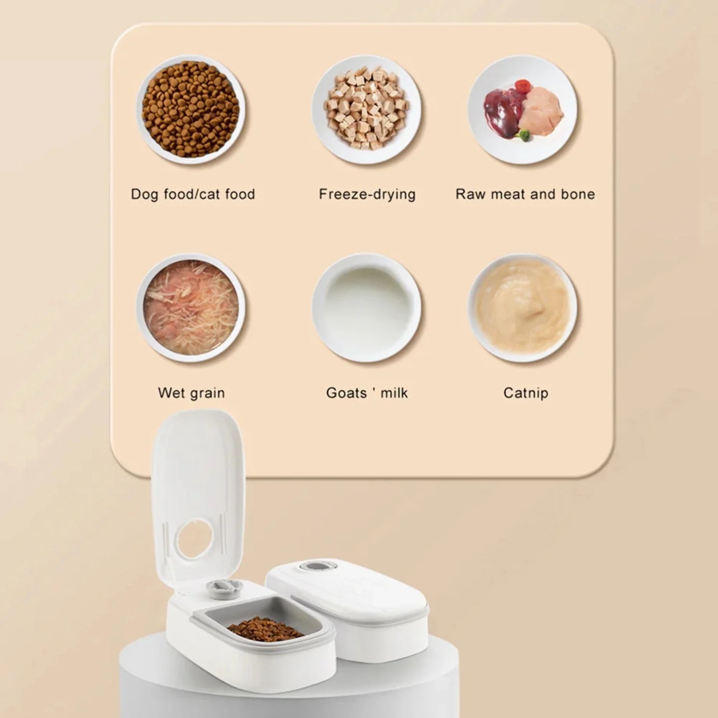 Smart Automatic Pet Feeder with Timer and Stainless Steel Bowl for Cats and Dogs