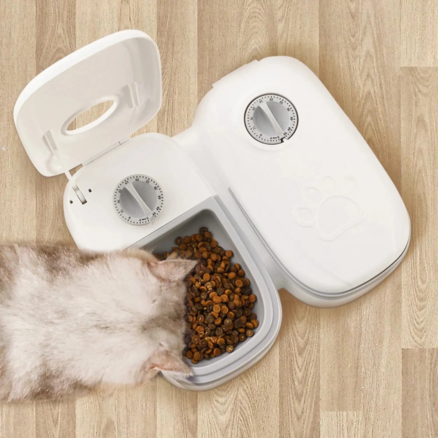 Smart Automatic Pet Feeder with Timer and Stainless Steel Bowl for Cats and Dogs