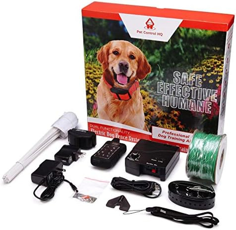 Wireless Dog Fence System - Dog Fence Electric Shock Collar Training with Remote - Pet Containment System with Fence Wire Underground Perimeter (1 Dog with Remote)