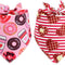 Valentines Day Dog Bandana 2 Pack - Triangle Bibs Pet Scarf for Medium Large Dogs