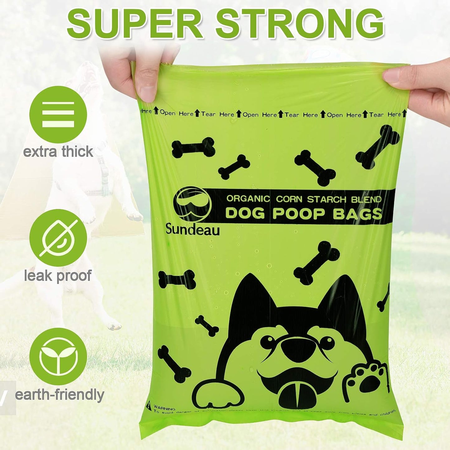 Biodegradable Poop Bag for Dog, 120 Count, Eco Friendly